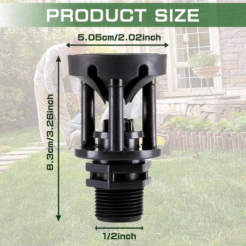 MOONDKIST wobble sprinkler half inch thread setup for quick installation.