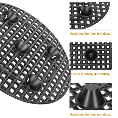 Moonoom heavy-duty stand in black plastic for outdoor use