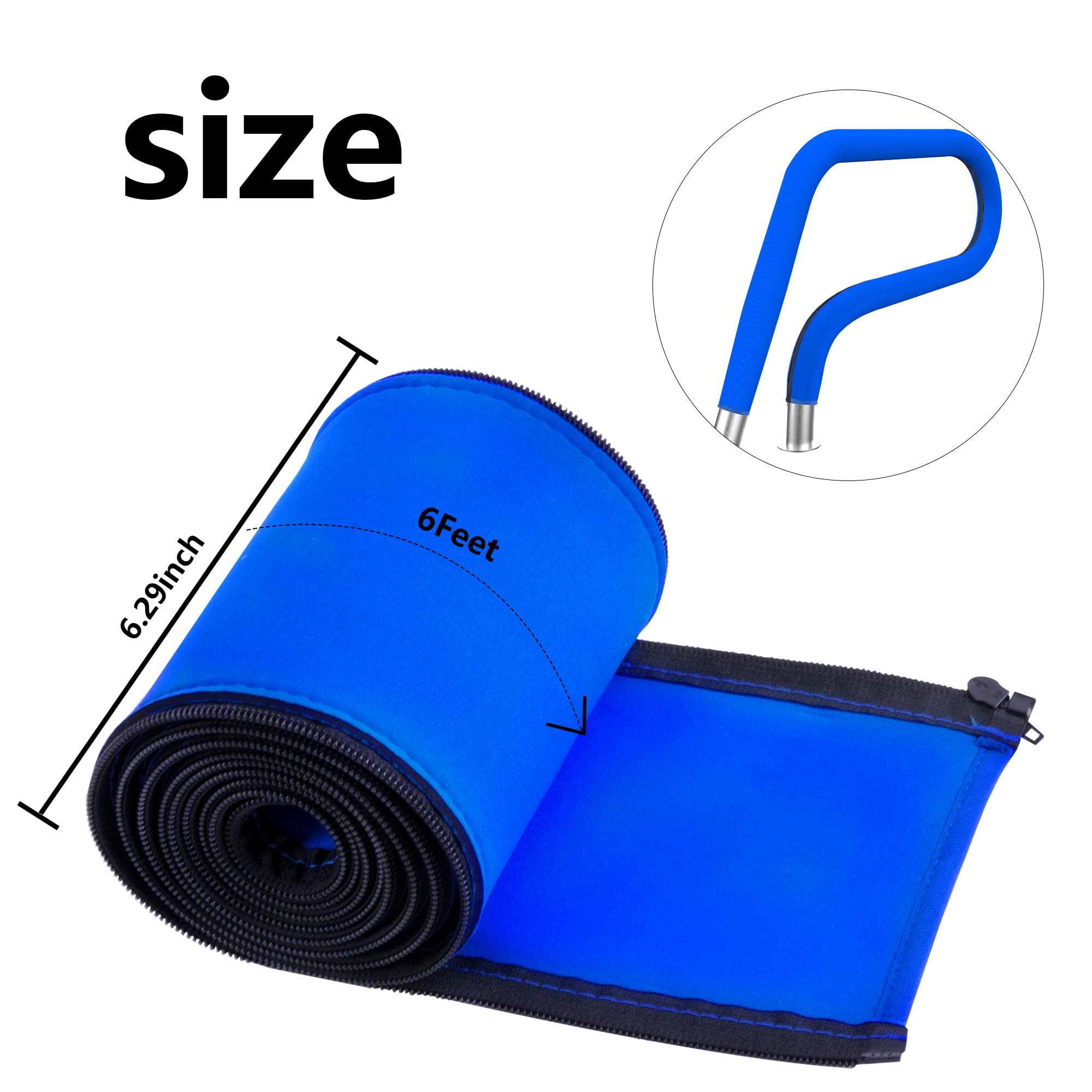 Moonoom neoprene handrail slip cover provides soft grip and durable protection.