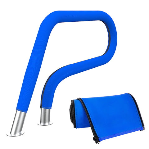 Moonoom pool rail cover 6ft zippered protects hands on inground pool ladders.