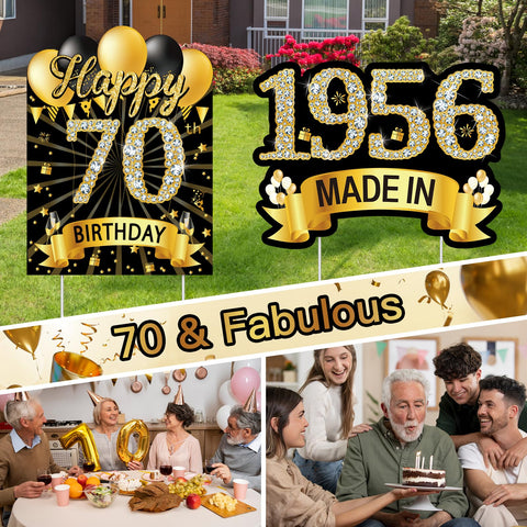 Mooray gift boxes and star decor enhances party photo opportunities.