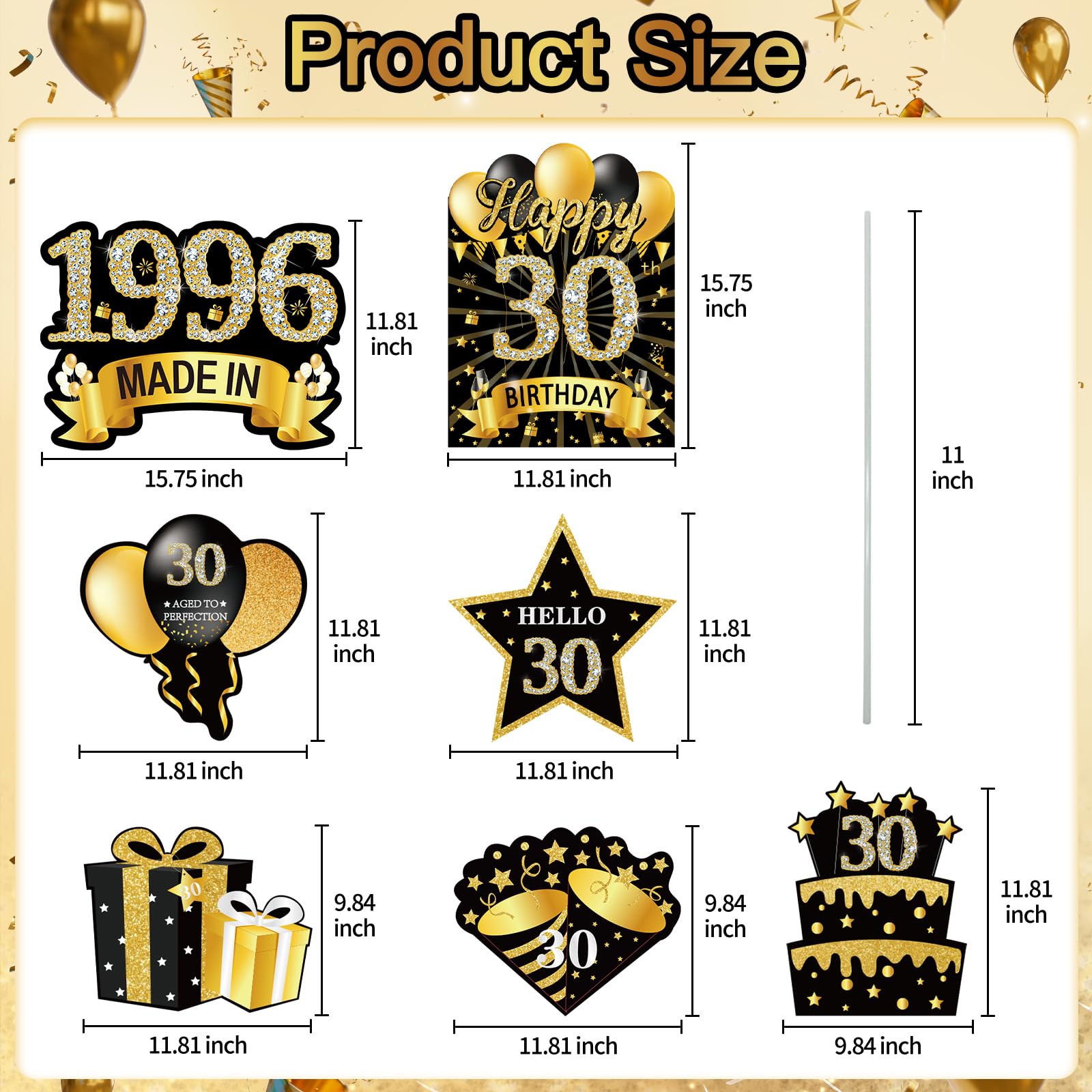 MOORAY Made in 1996 yard sign highlighting retro milestone theme