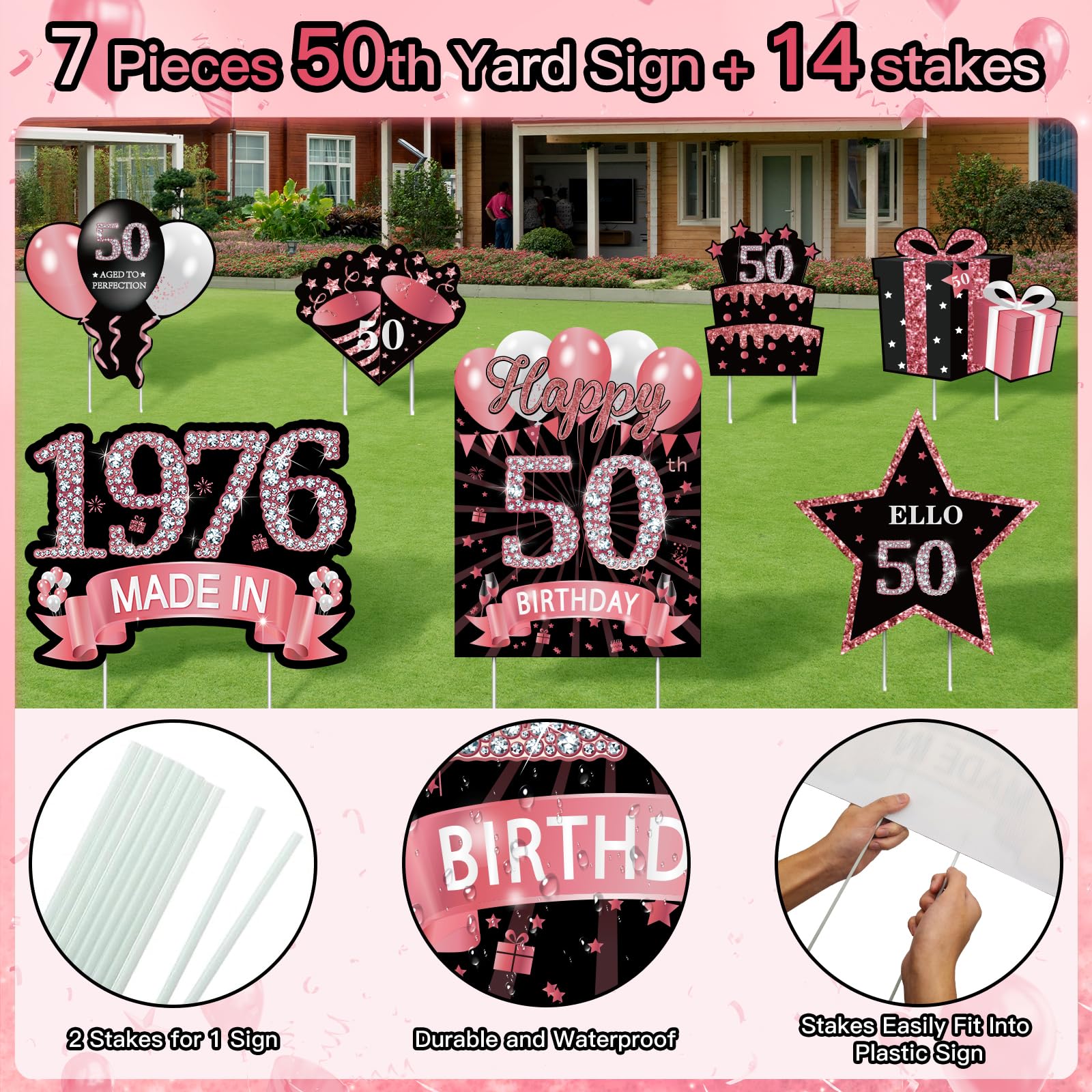 MOORAY yard sign stakes provide stable outdoor installation.