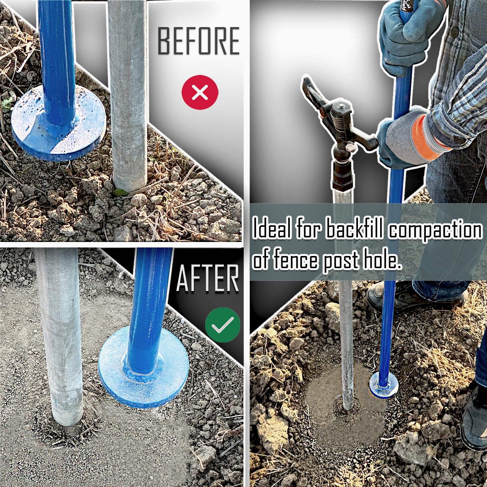 Moosefield ergonomic long handle boosts leverage for easier digging.