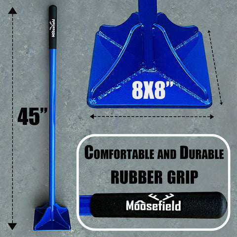 Moosefield heavy-duty tamper with 8x8 base ready for rugged ground