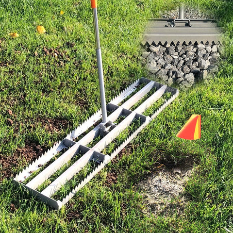 MOPAI Lawn Leveling Rake flat side smoothing soil for even planting