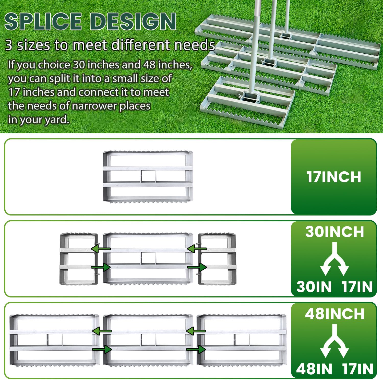 MOPAI lawn leveling rake suited for yards, gardens, and paths.
