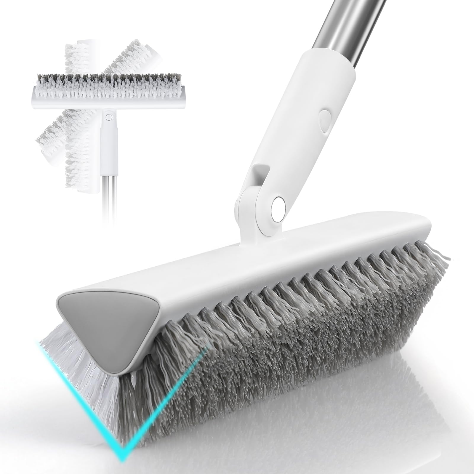 MOPALL long-handle floor scrub brush for upright cleaning across large areas