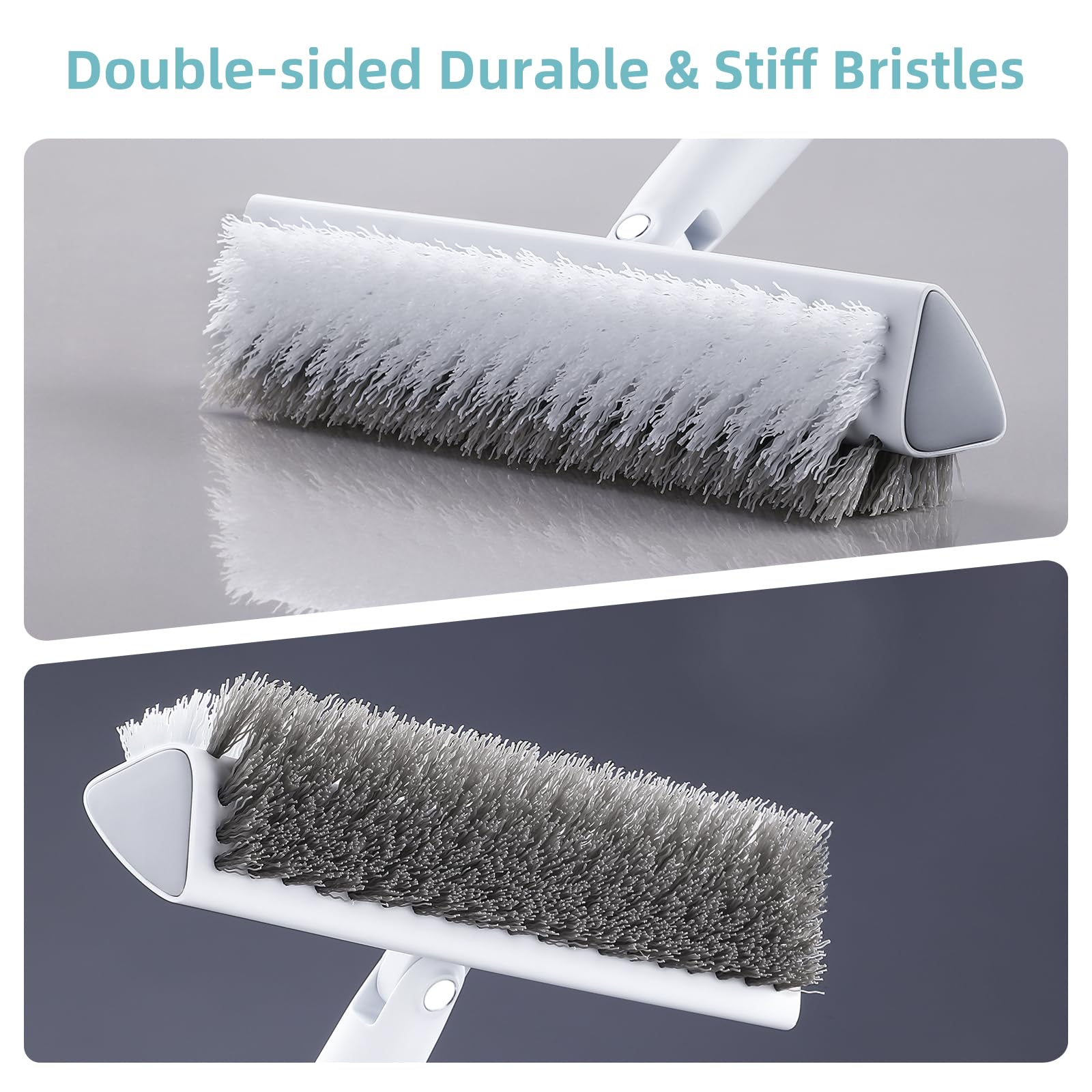 MOPALL V-shaped head targets grout lines for thorough cleaning