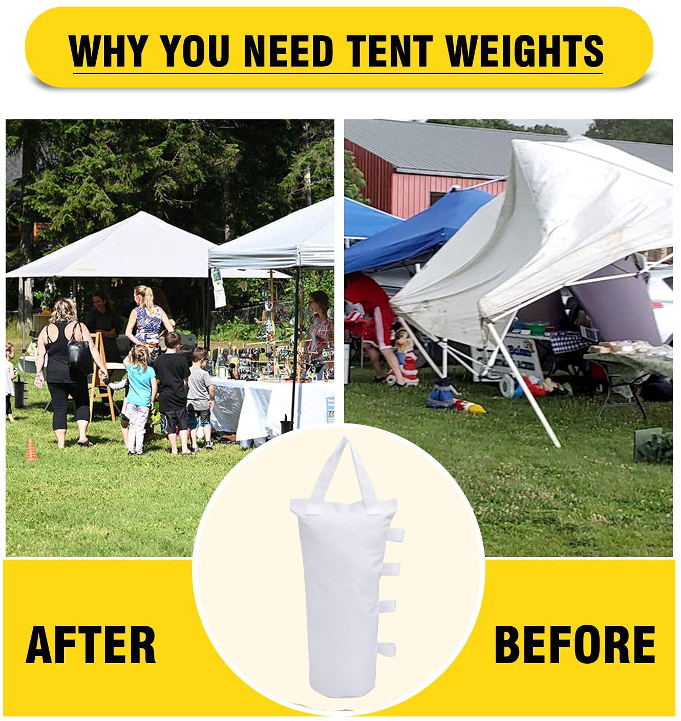MOPHOEXII setup at an outdoor event with weights stabilizing the canopy.