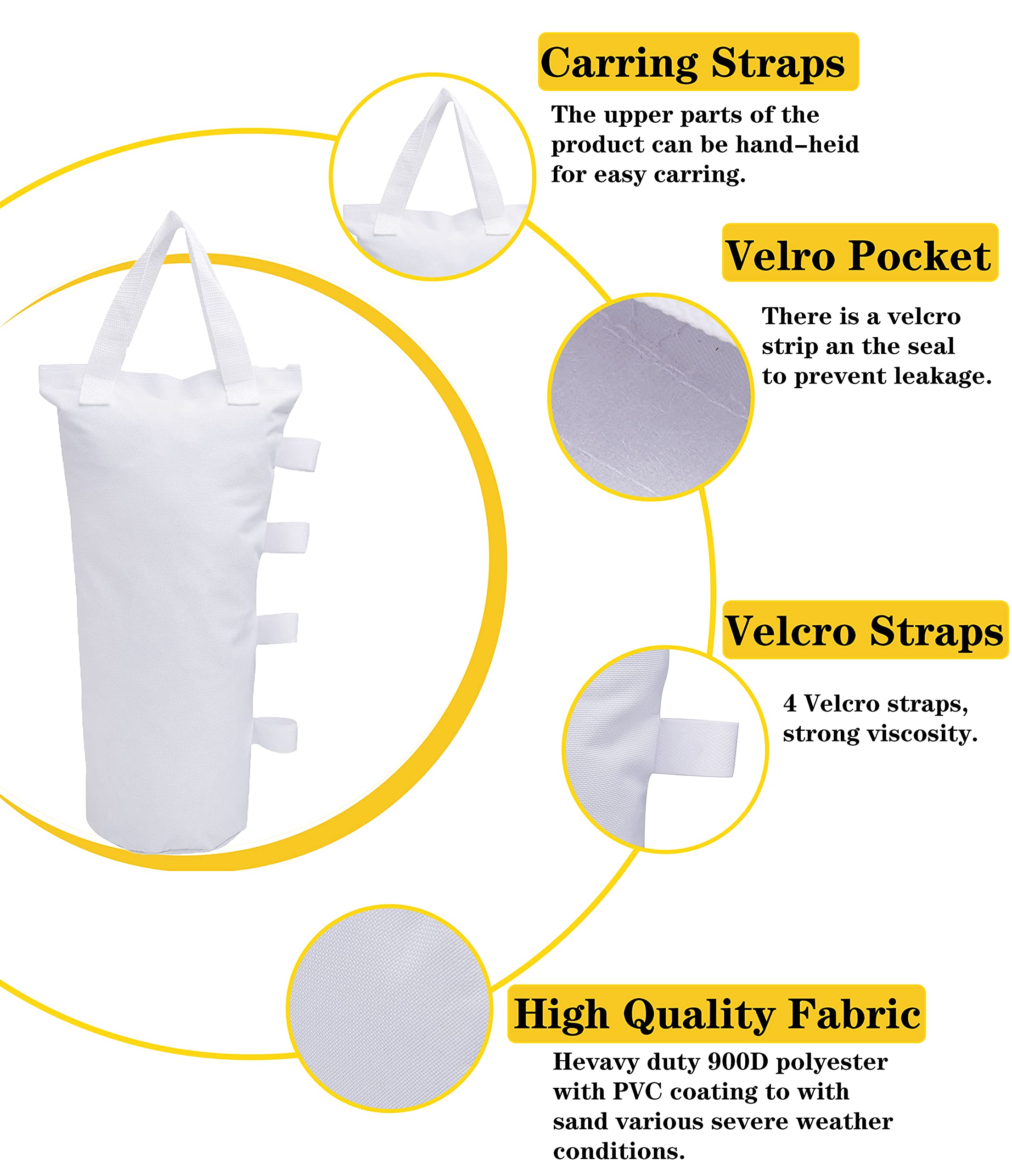 MOPHOEXII weight bag with carry handle for easy transport.
