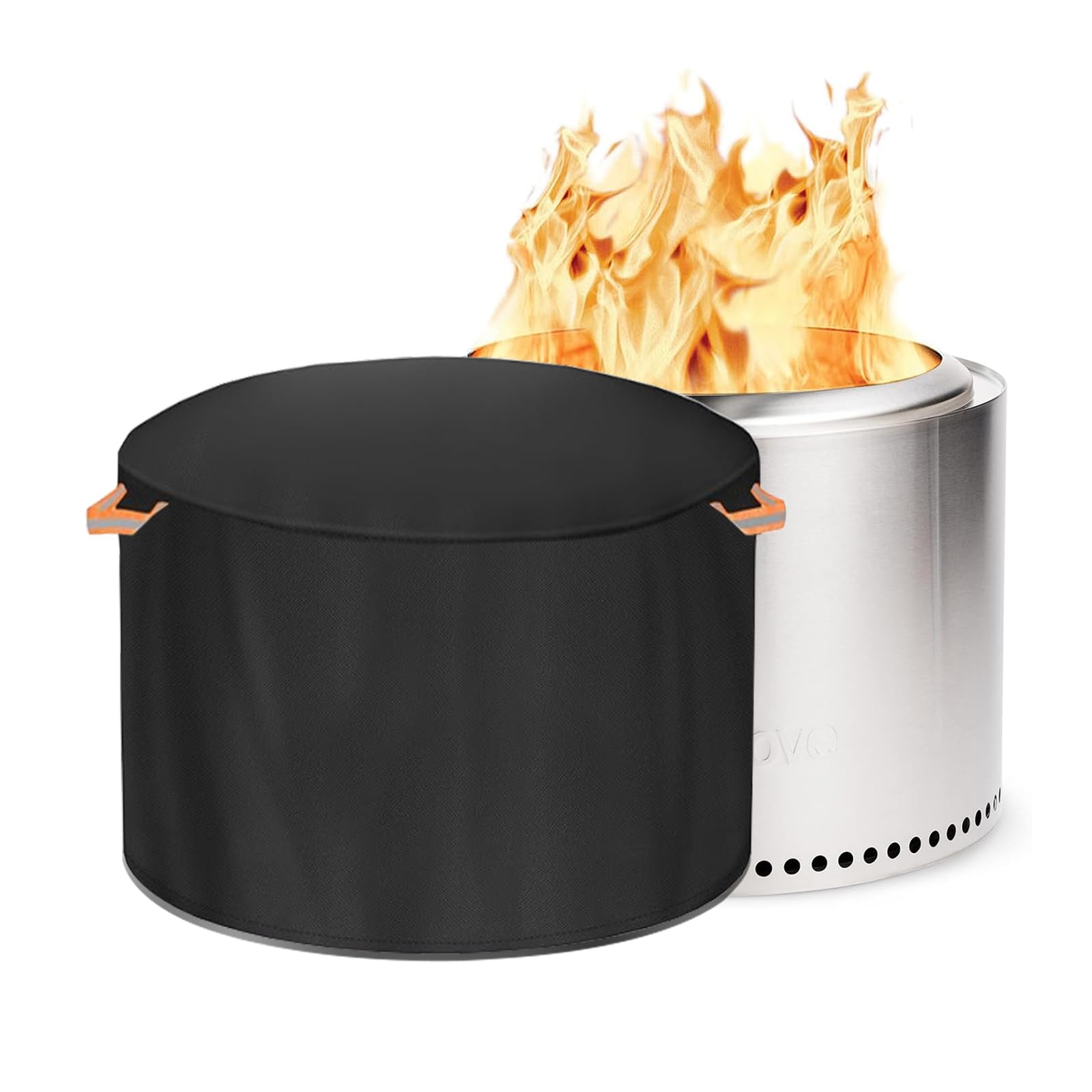 Mordx fire pit cover on Solo Stove Bonfire 22-inch, snug fit protects from elements.