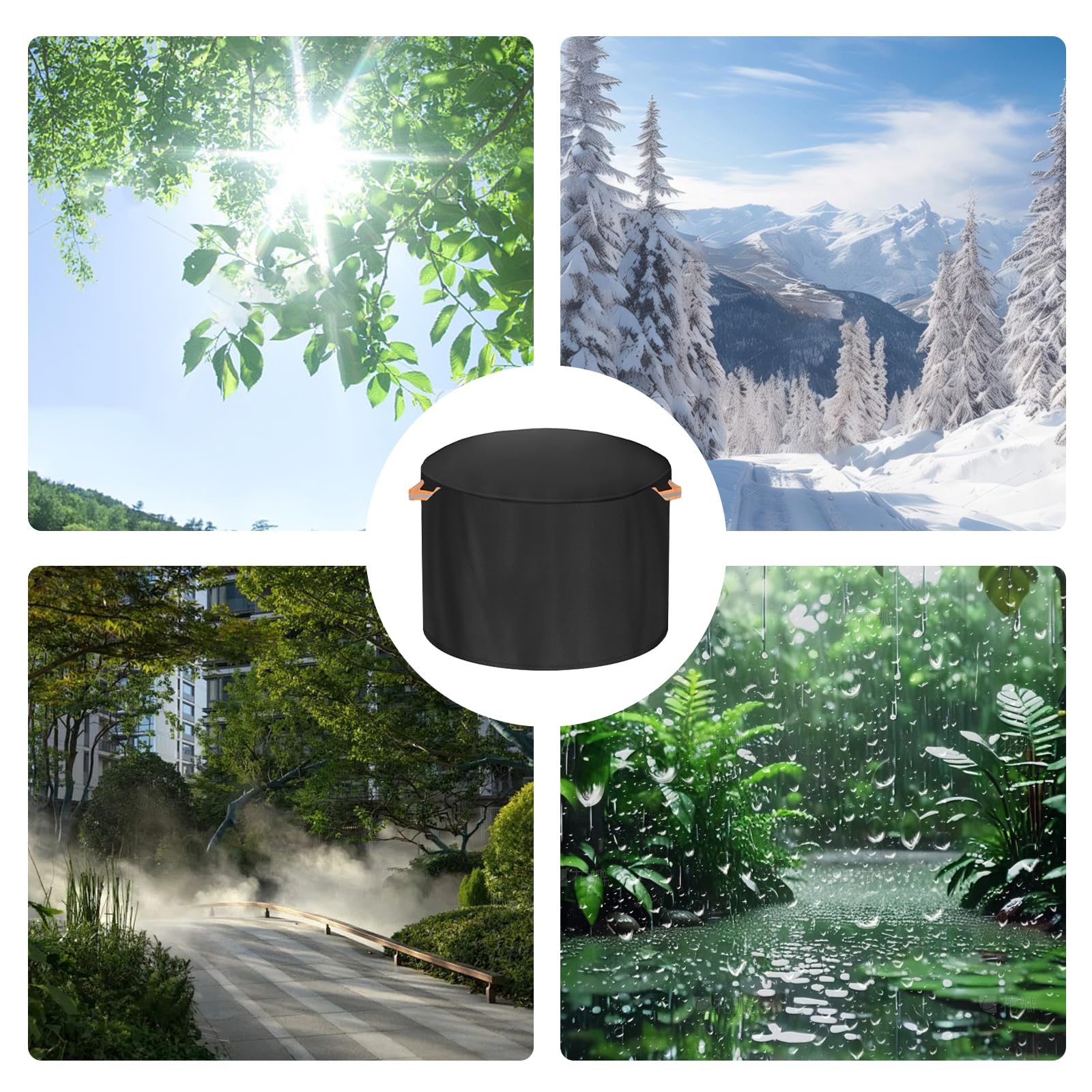 Round Mordx cover fits Bonfire pits under 27 inches in diameter.