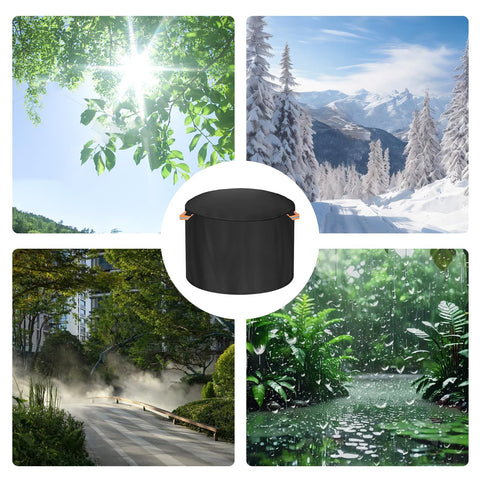 Round Mordx cover fits Bonfire pits under 27 inches in diameter.