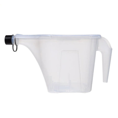 More Birds 3N1 Super Tote with tapered pour spout for spill-free filling.