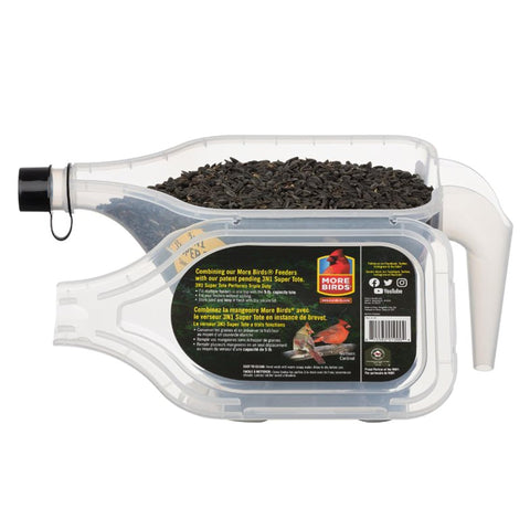 More Birds 3N1 Super Tote ready-to-fill for efficient feeder setups.