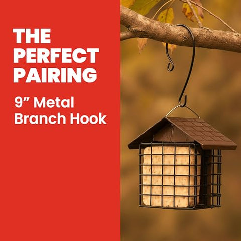 More Birds compact design fits on a sturdy hook or post
