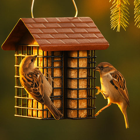 More Birds durable solid steel construction with powder-coated finish