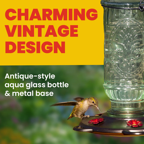 More Birds red ports highlight attractant design to draw hummingbirds.