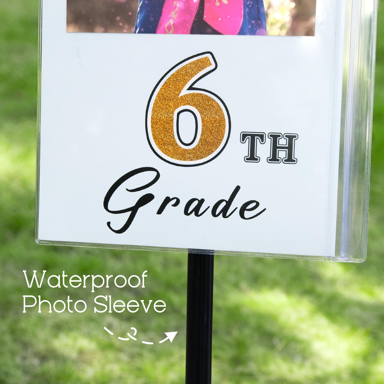 MOREDOTS sturdy metal stakes secure yard signs in soil or grass.