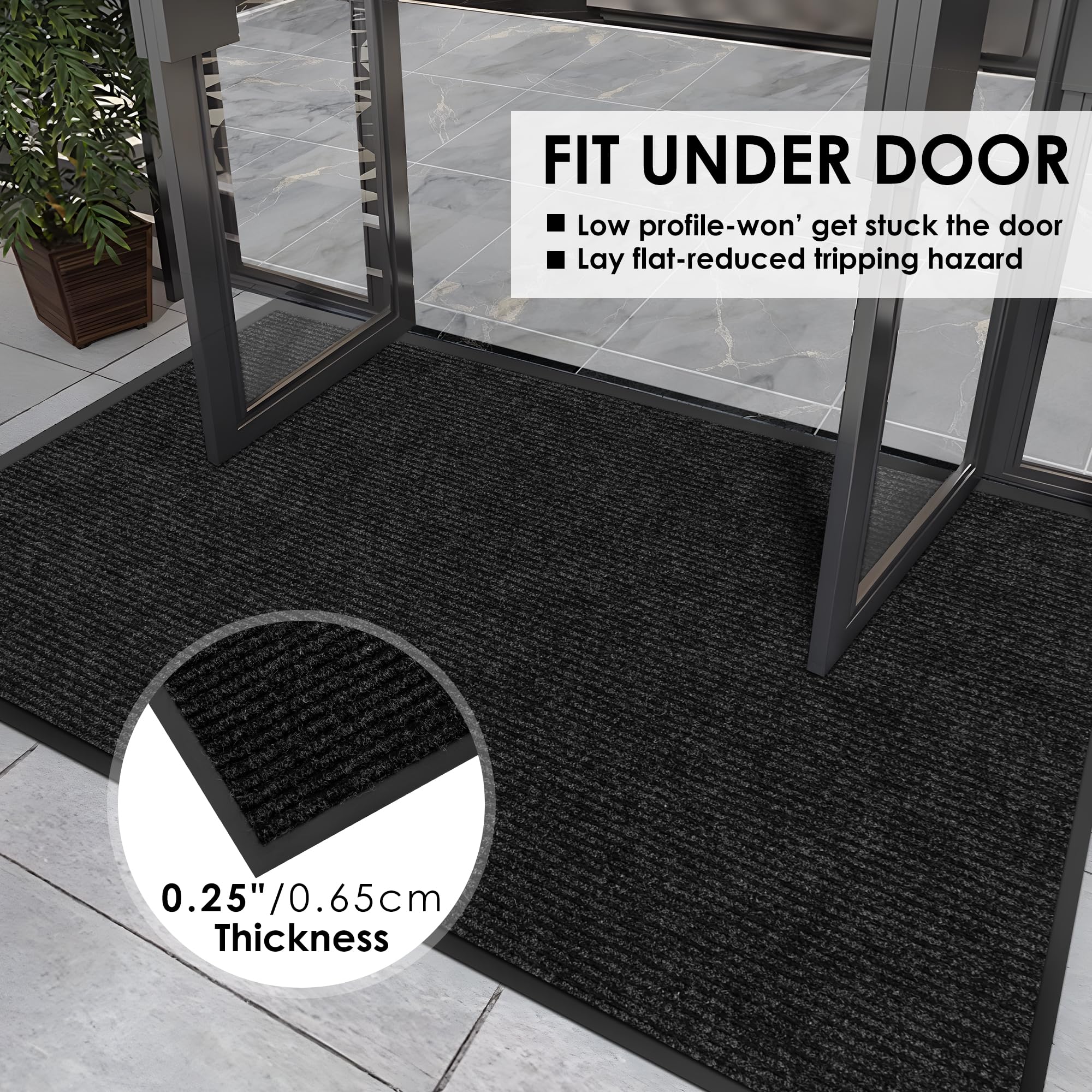 Morefany custom-size door mat fits perfectly in any doorway.