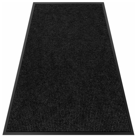 Morefany outdoor indoor mat low-profile design fits under doors.