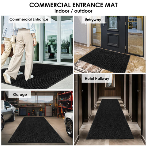 Morefany weather-resistant mat preserves entryway appearance.