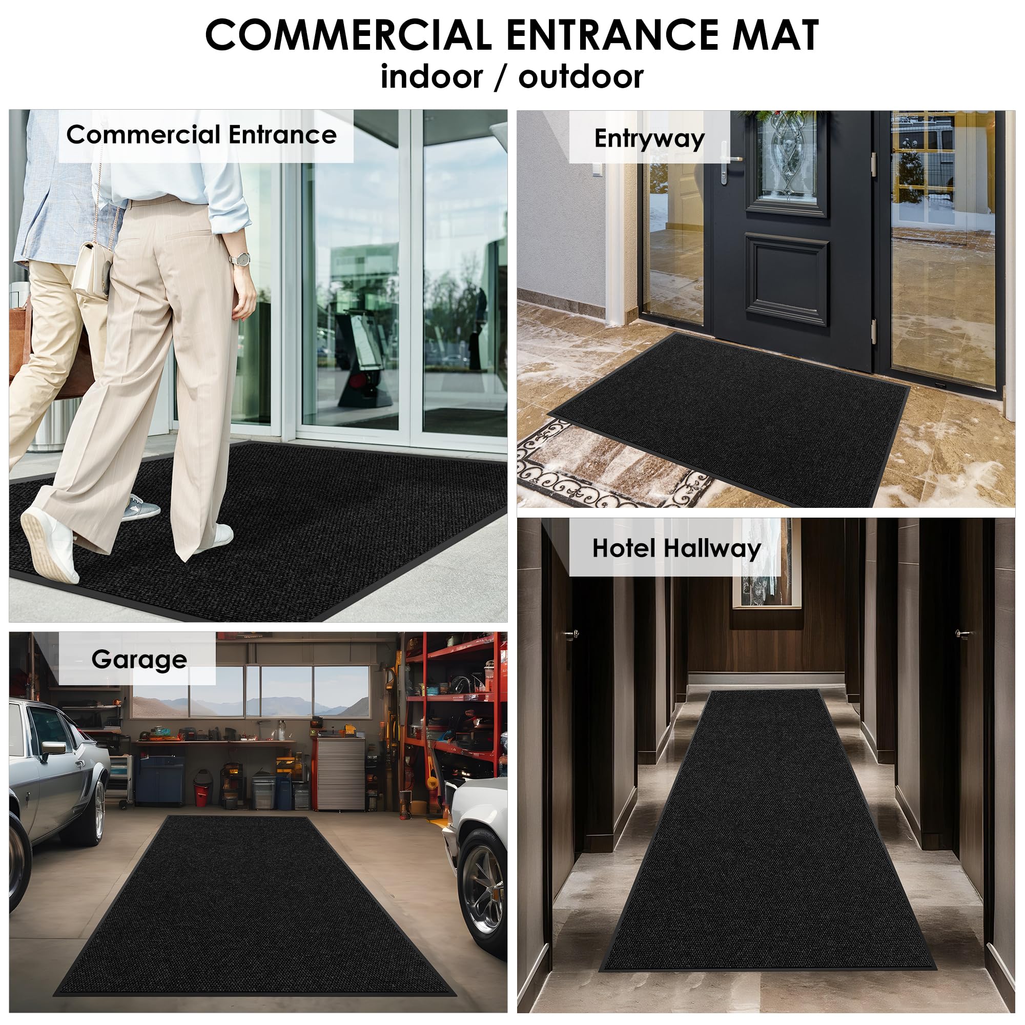 Morefany weather-resistant mat welcomes guests while handling moisture.
