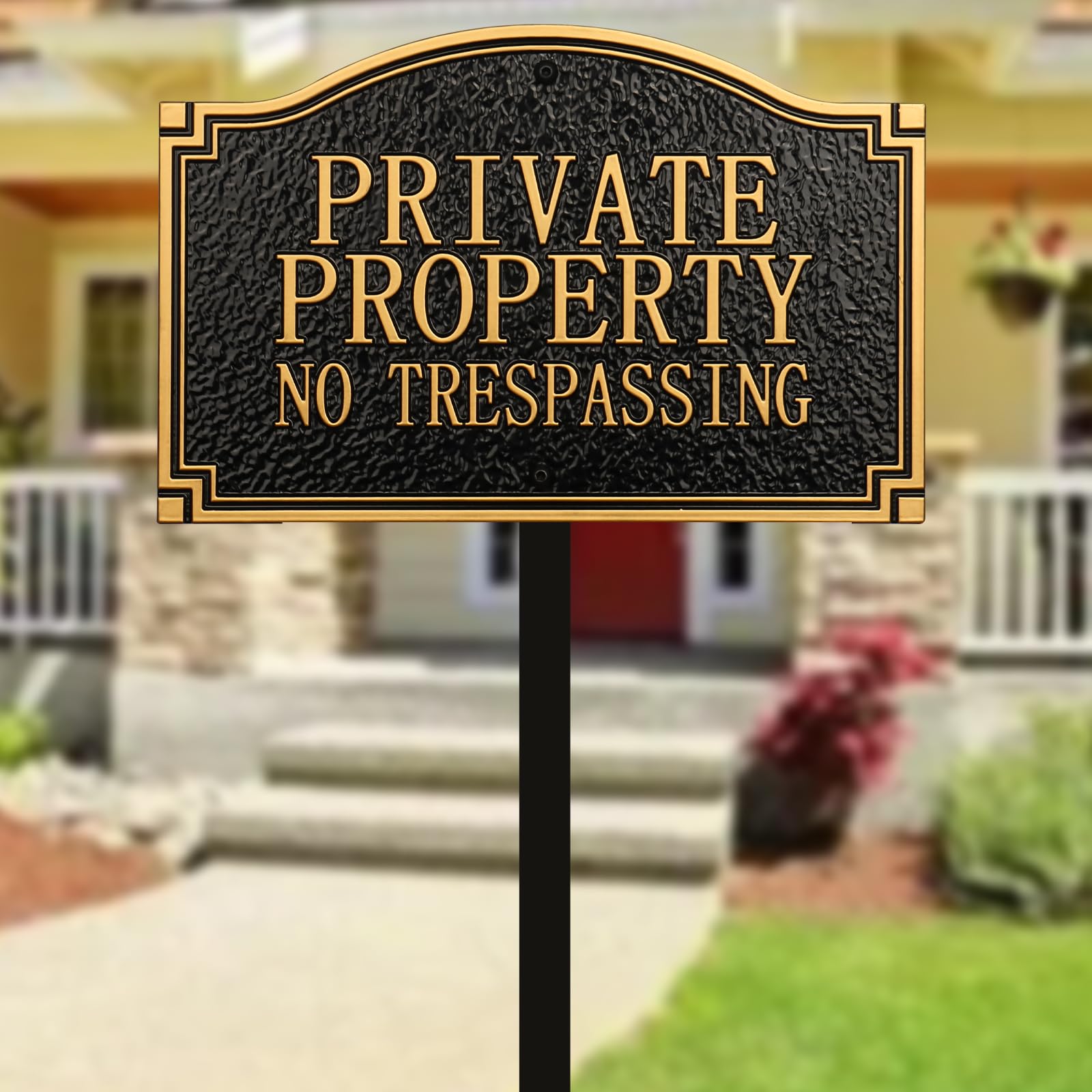 Morgtta embossed statement plaque 11.5x7.5, premium look that elevates curb appeal