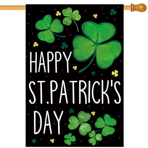 Morigins Happy St Patrick's Day flag double-sided shamrocks for bright porch charm.