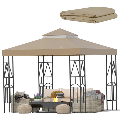 Morikoro canopy replacement top 119x119 with double-tier roof for airflow and UV protection