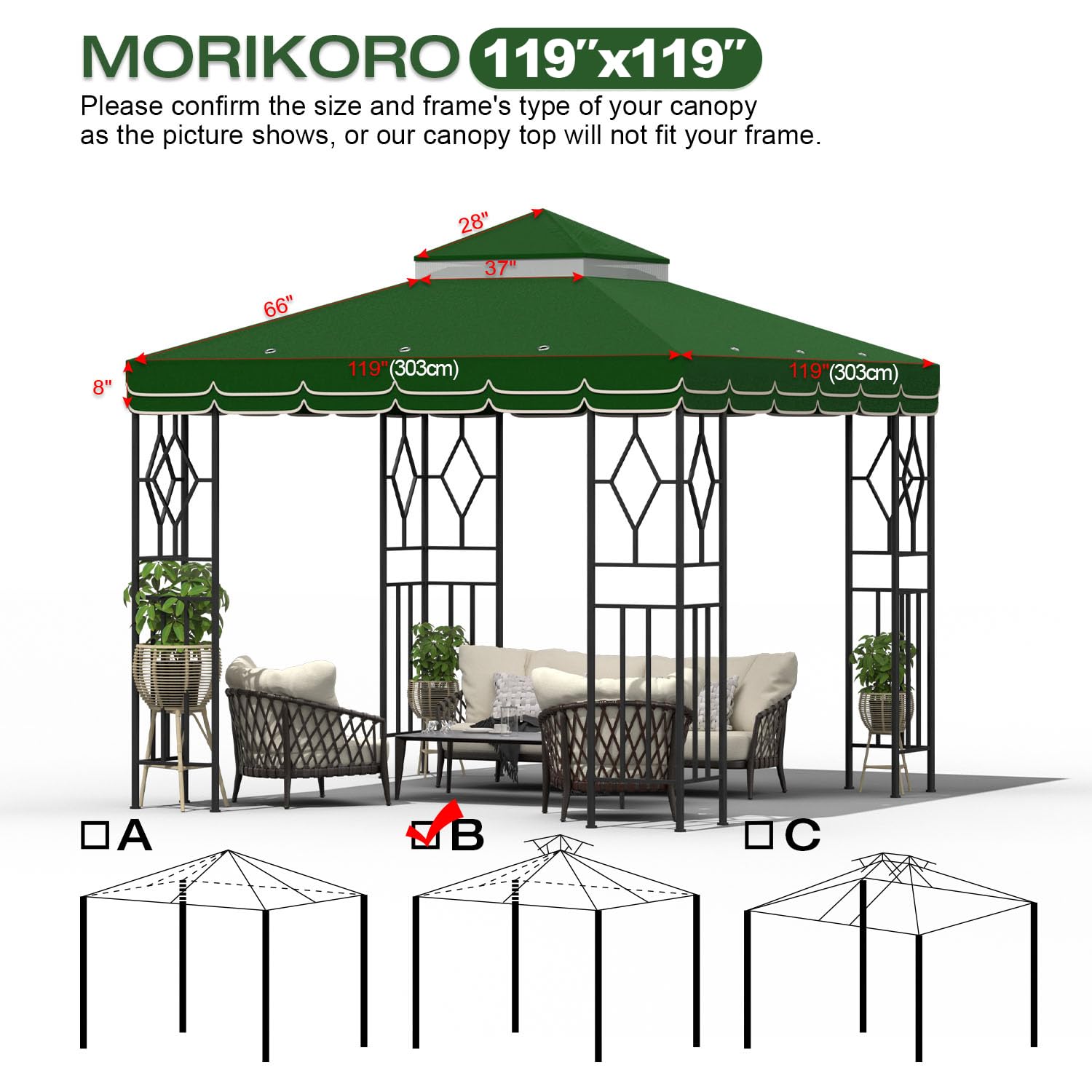 Morikoro canopy top with waterproof coating demonstrates UV protection for sunny days