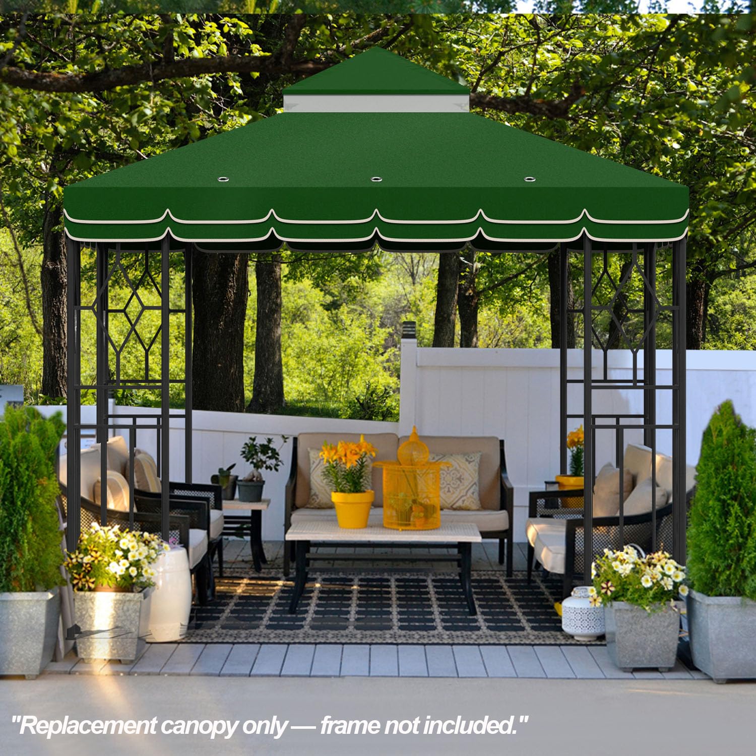 Morikoro canopy top design with drainage holes prevents water pooling