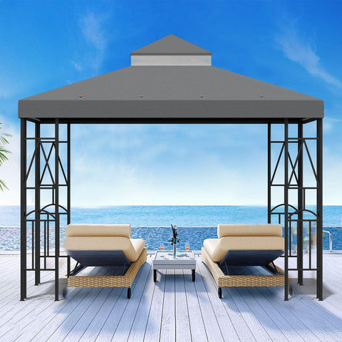 Morikoro easy-install replacement top for 119x119 gazebo frames.