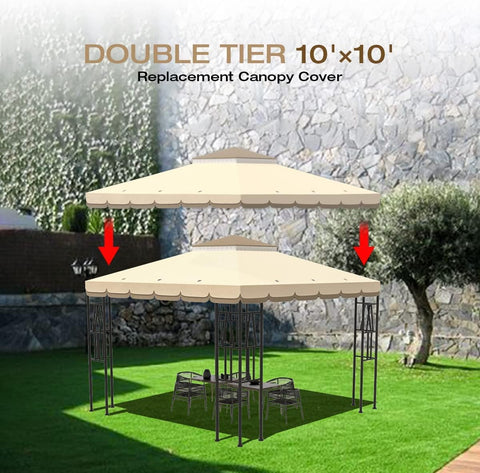 Morikoro easy-install canopy top with Velcro straps fits gazebo frames.