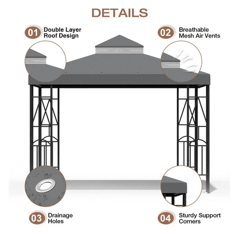 Morikoro UV-protective canopy top shields from sun.