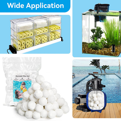 Moritakk filter balls reusable bag illustrating easy washing and storage
