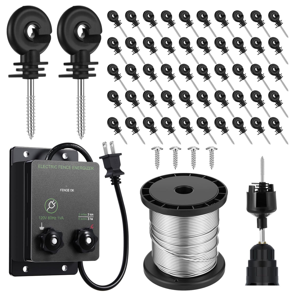 MorningRo 2Mile fence charger showing compact high-voltage protection for livestock and crops