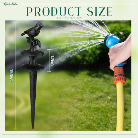 MorningRo 12-inch aluminum hose guide with rolling roller eases maneuvering around garden paths