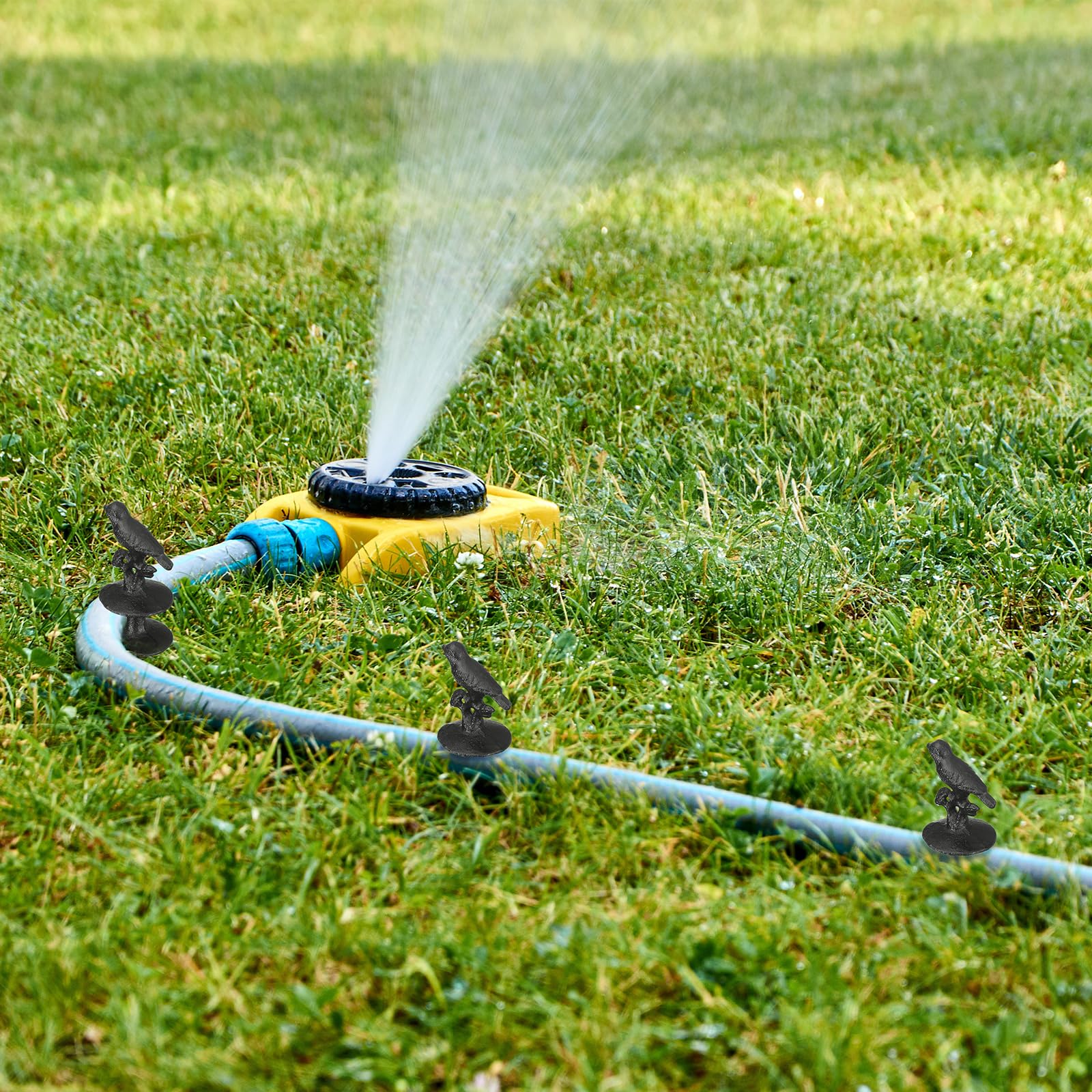 MorningRo heavy-duty hose guide stakes anchor securely in soil to keep hoses aligned