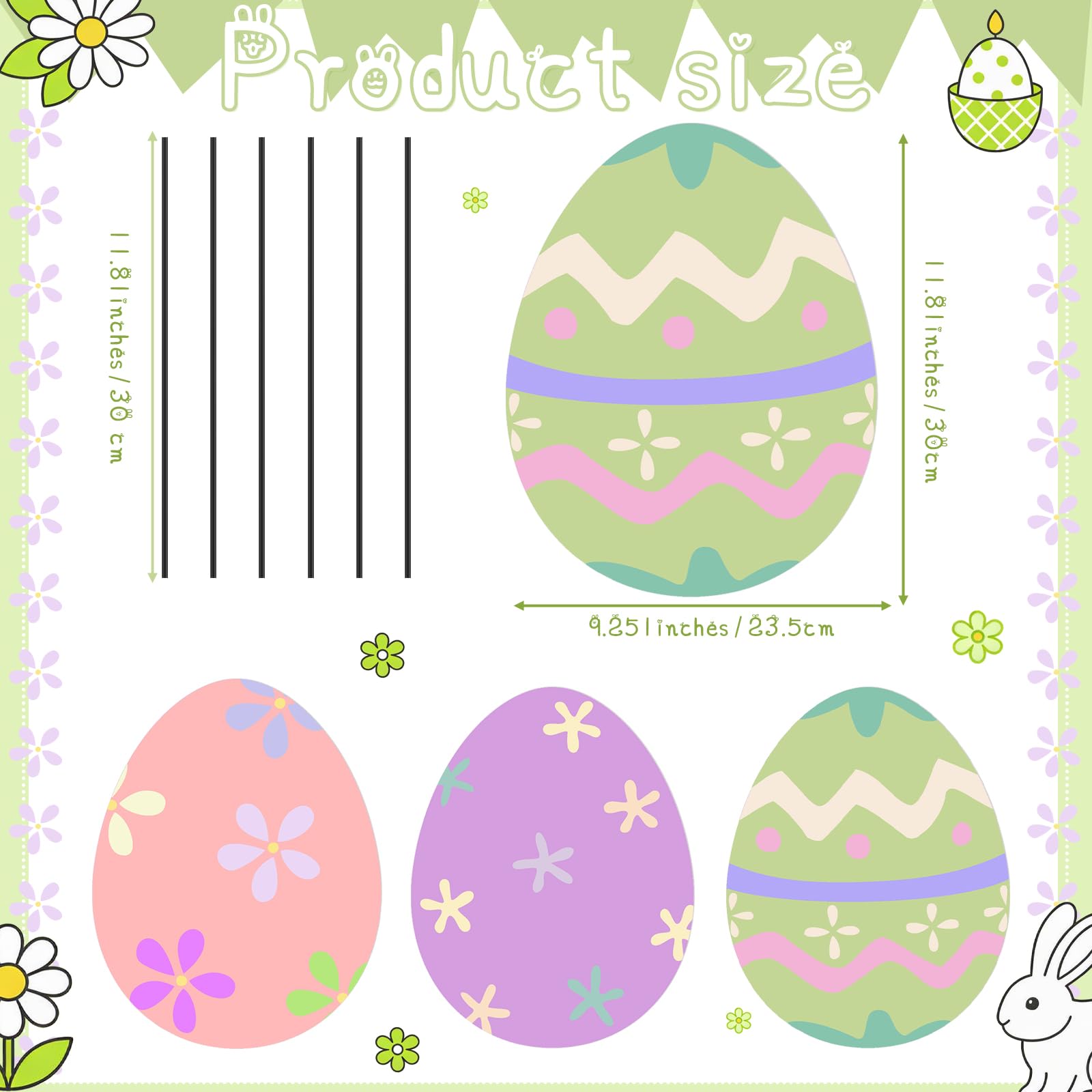 MorningRo Easter egg yard sign 35cm adds charming focal points to walkways and lawns