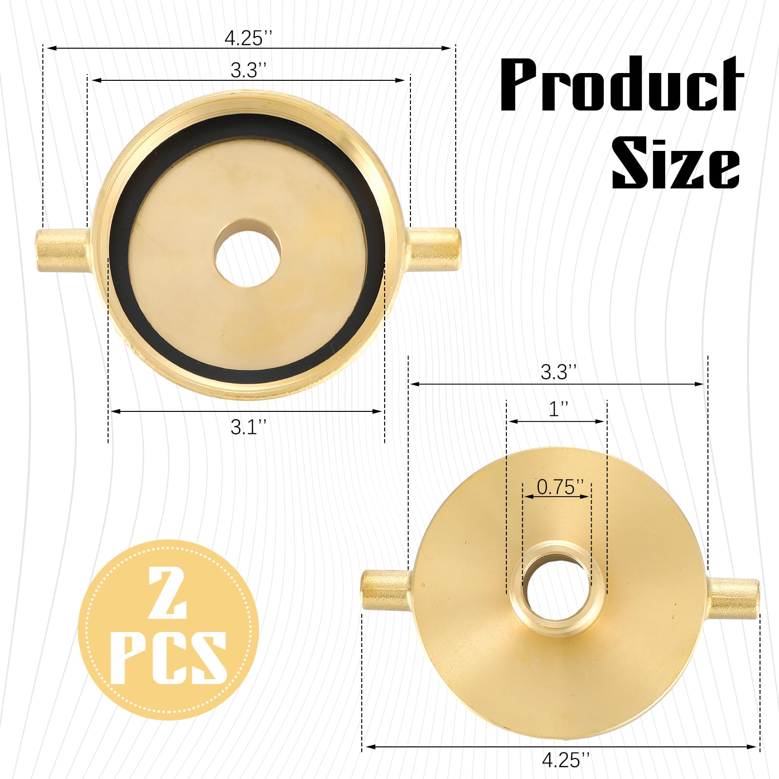 MorningRo brass hydrant adapter with pin lug design enabling secure, non-rotating connections