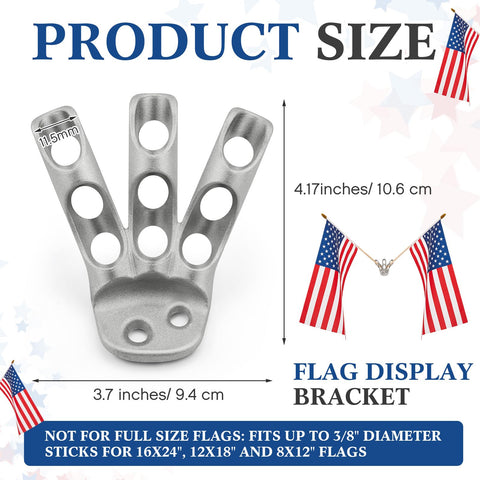 MorningRo flag holders bracket fits 16x24, 12x18, and 8x12 flags.