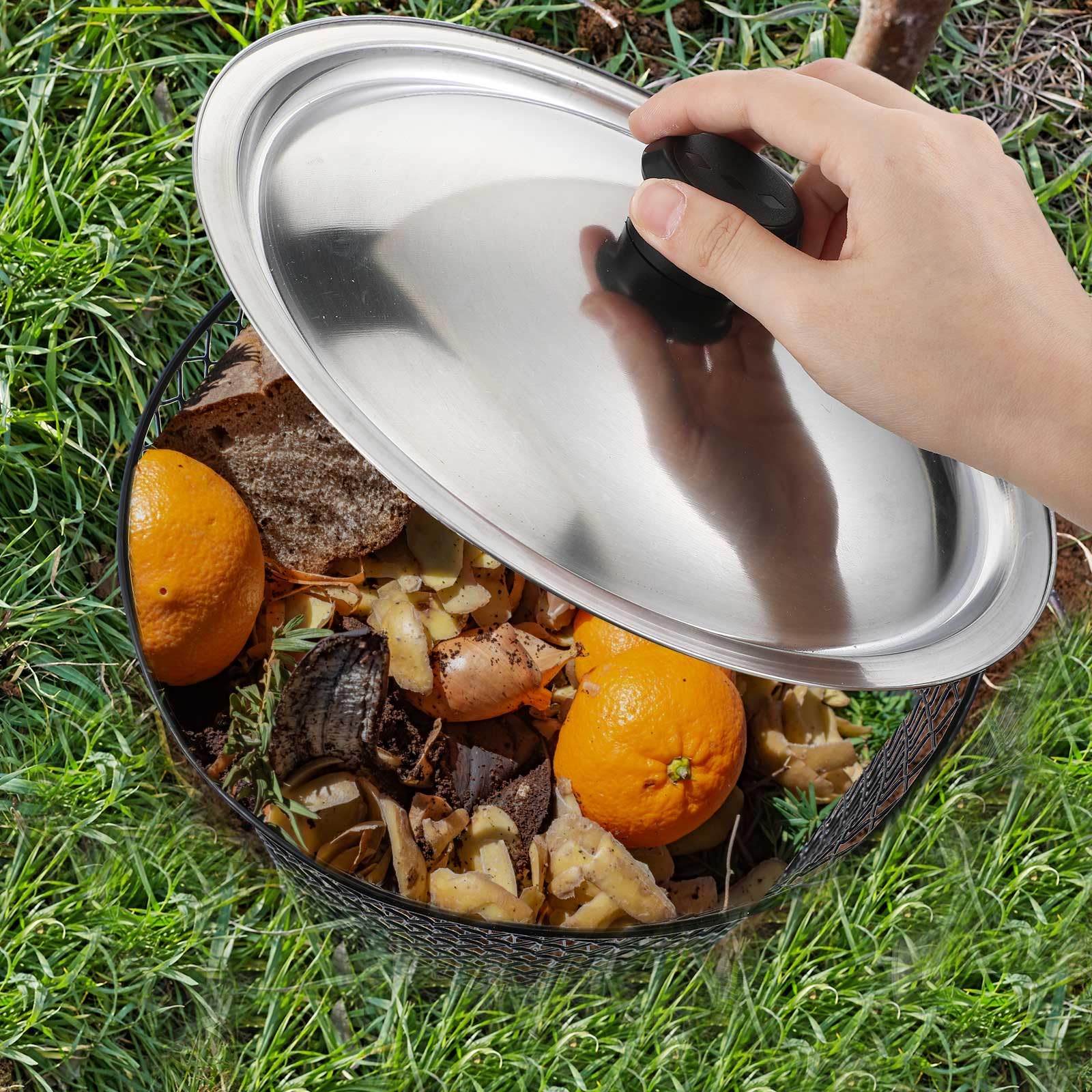 MorningRo outdoor composters help transform kitchen scraps into garden-ready nutrients.