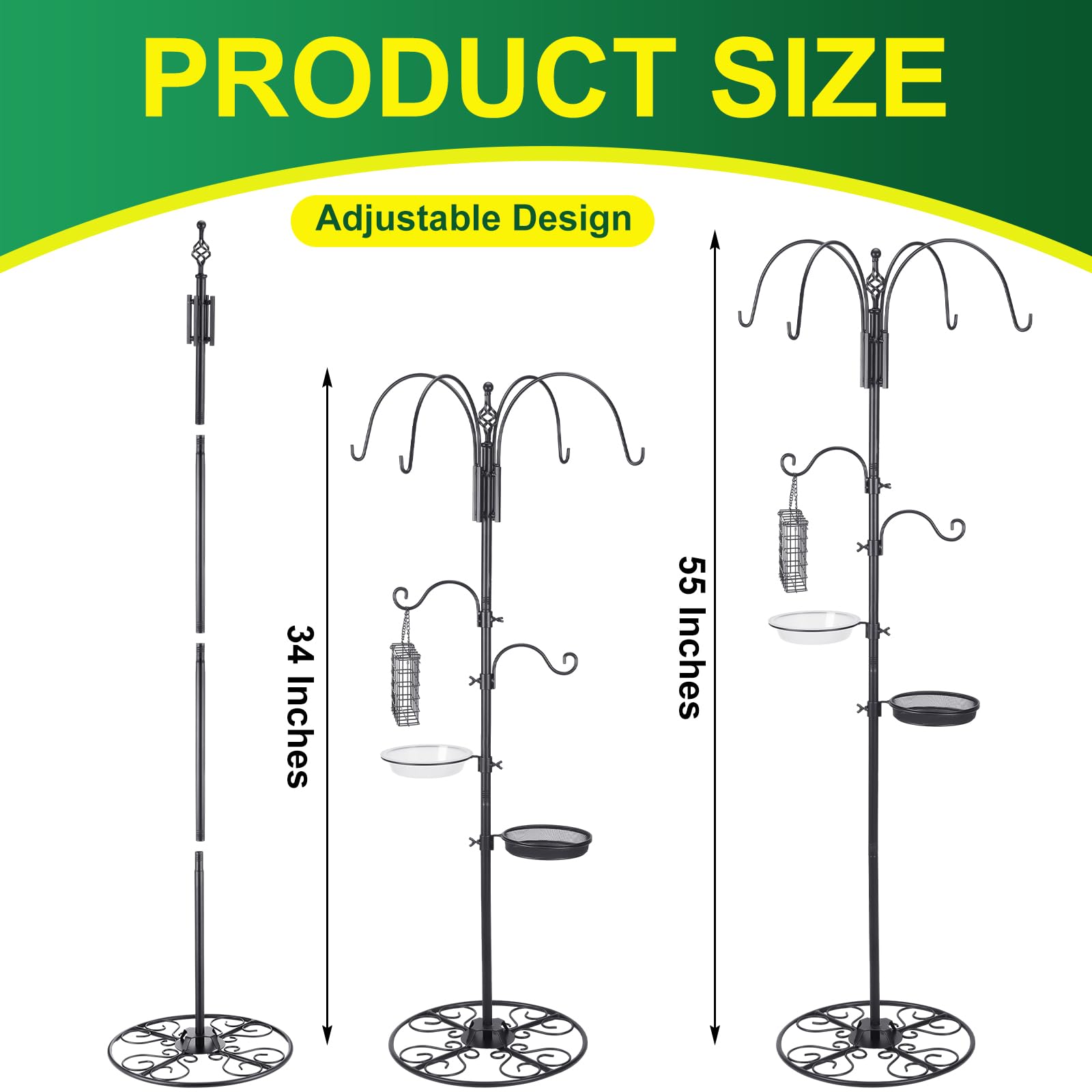 MorningRo plant hanging capability on the stand enables easy garden organization