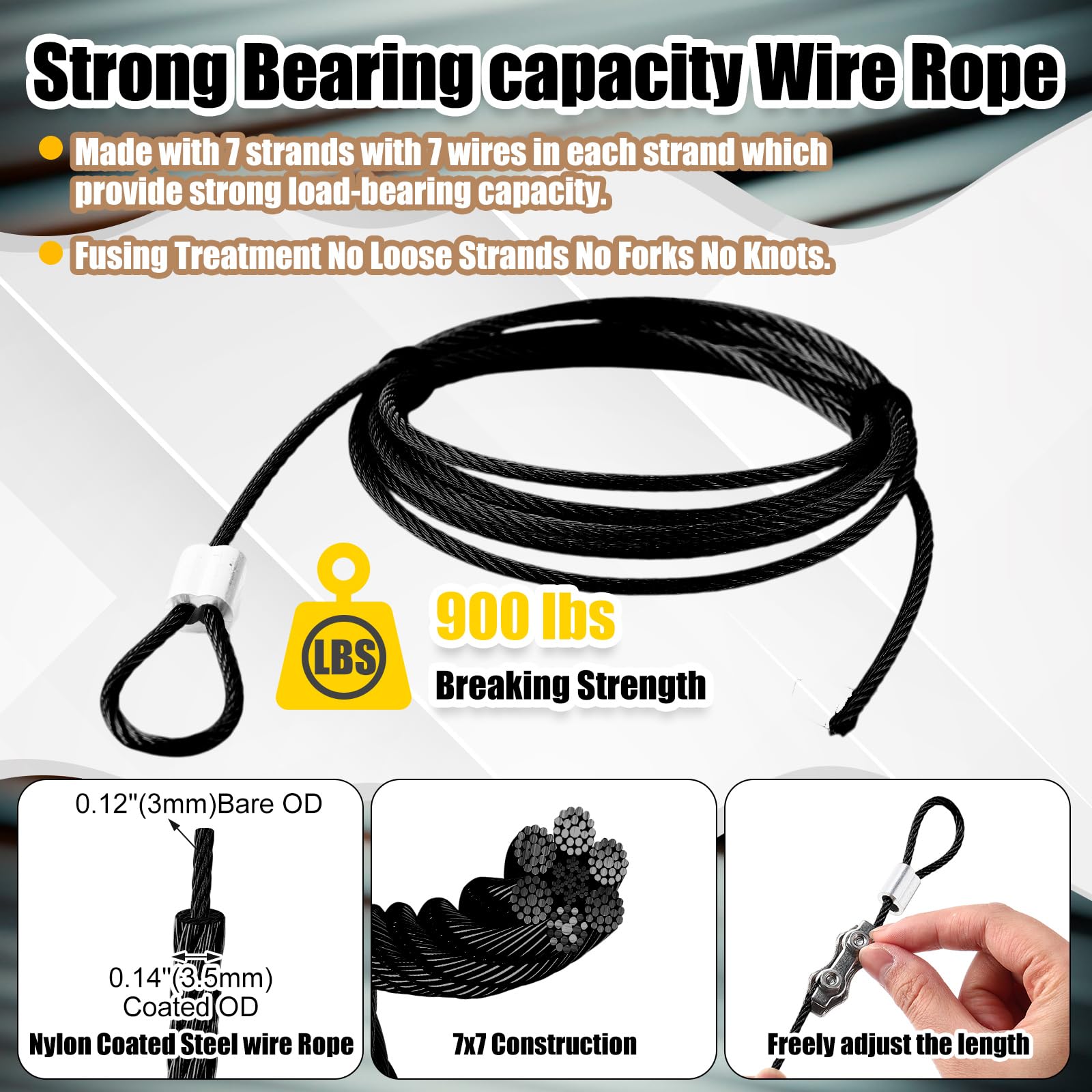 MorningRo double rope clamps keep cables firmly secured during wind and rain