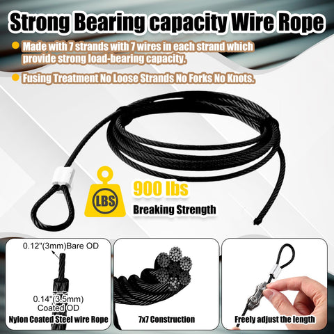MorningRo double rope clamps keep cables firmly secured during wind and rain