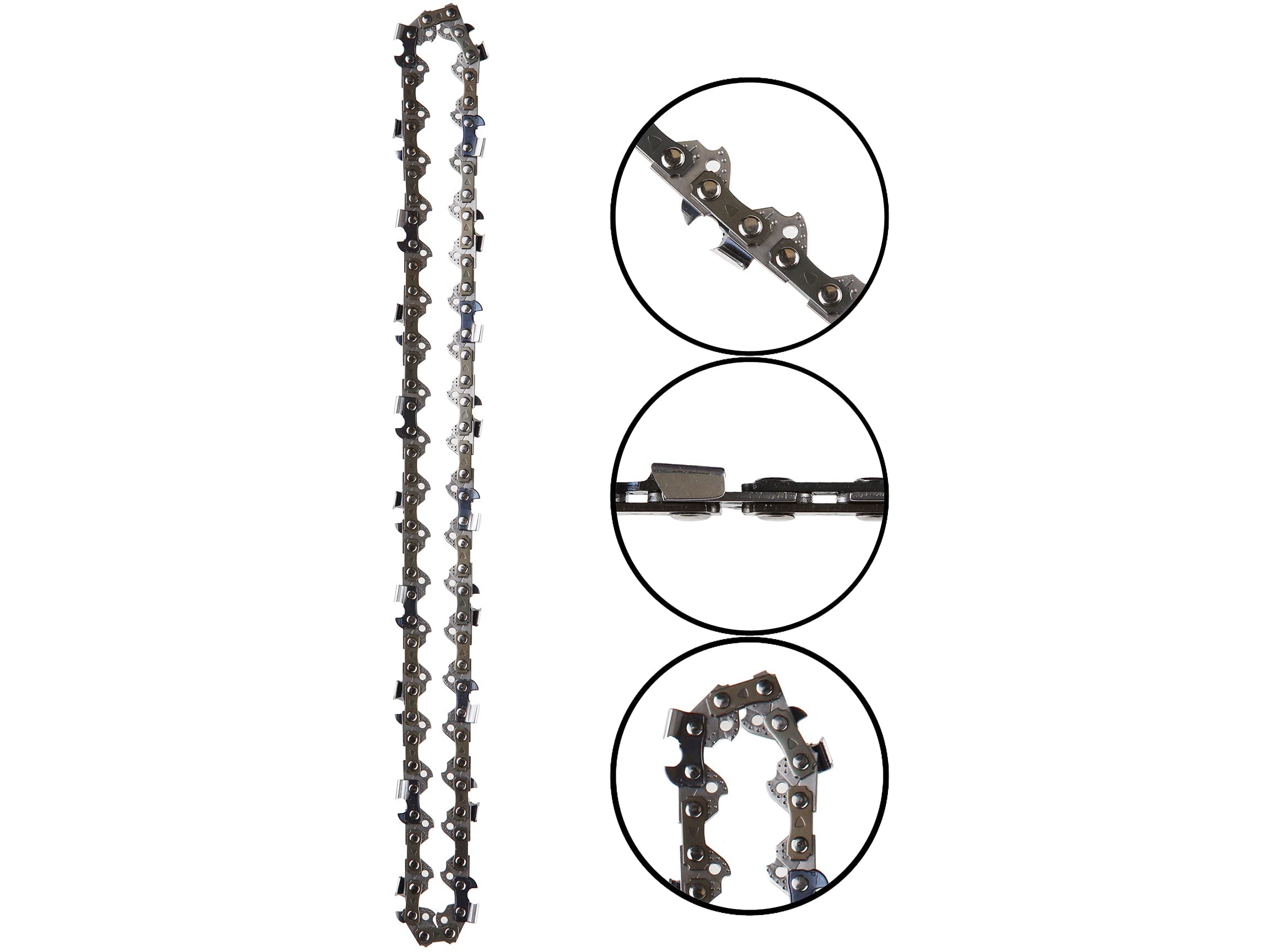 Morocca 3pc 10-inch replacement chain for Ryobi Homelite UT-43160 enables quick maintenance.
