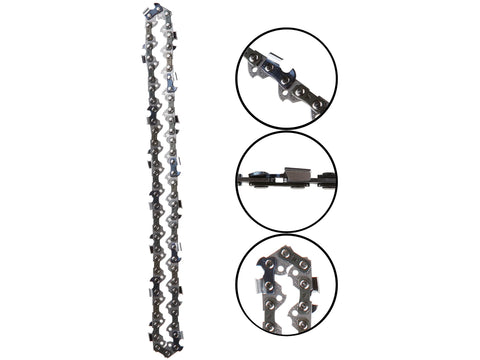 Morocca blued drive links and tie straps promote a secure, stable fit.