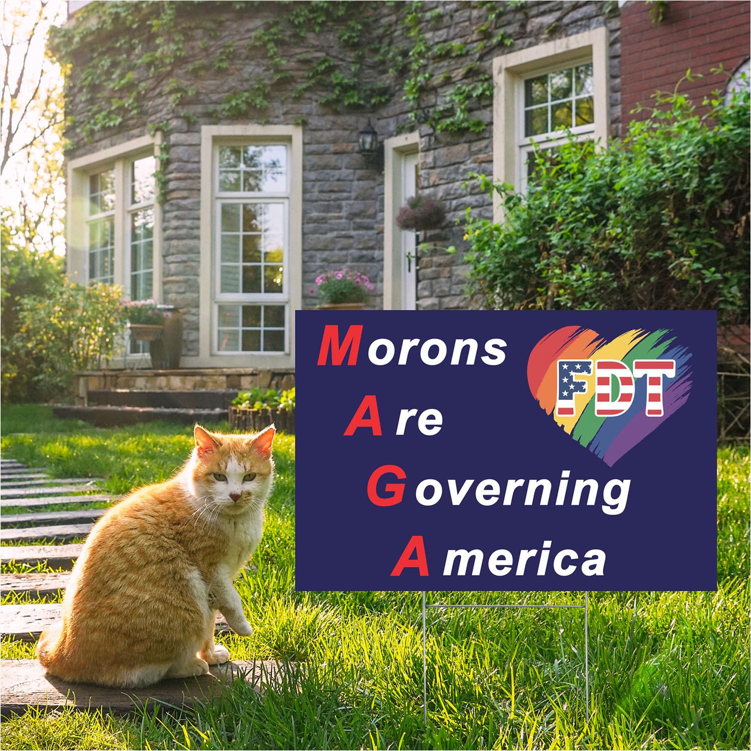 Morons Are Governing America display visible from all angles for impactful messaging